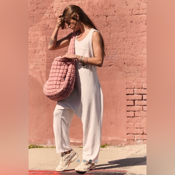 NWT FREE PEOPLE MOVEMENT Hot Shot Twisted Onesie In Tofu MSRP $80 Size XL - Picture 3 of 10